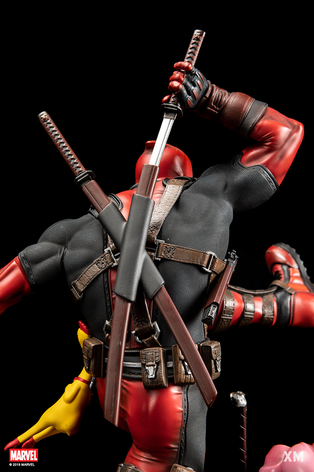 deadpool head statue