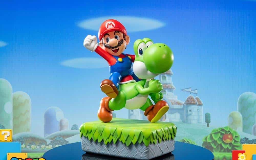 mario yoshi statue