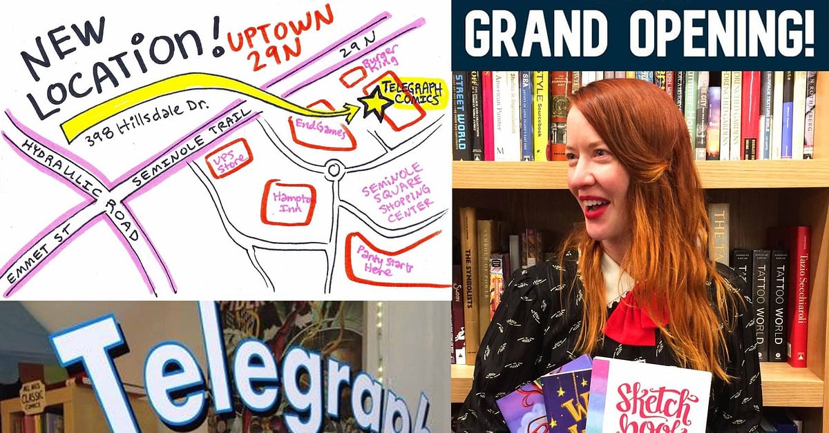 Telegraph Art & Comics of Charlottesville, Virginia Hosts a Grand