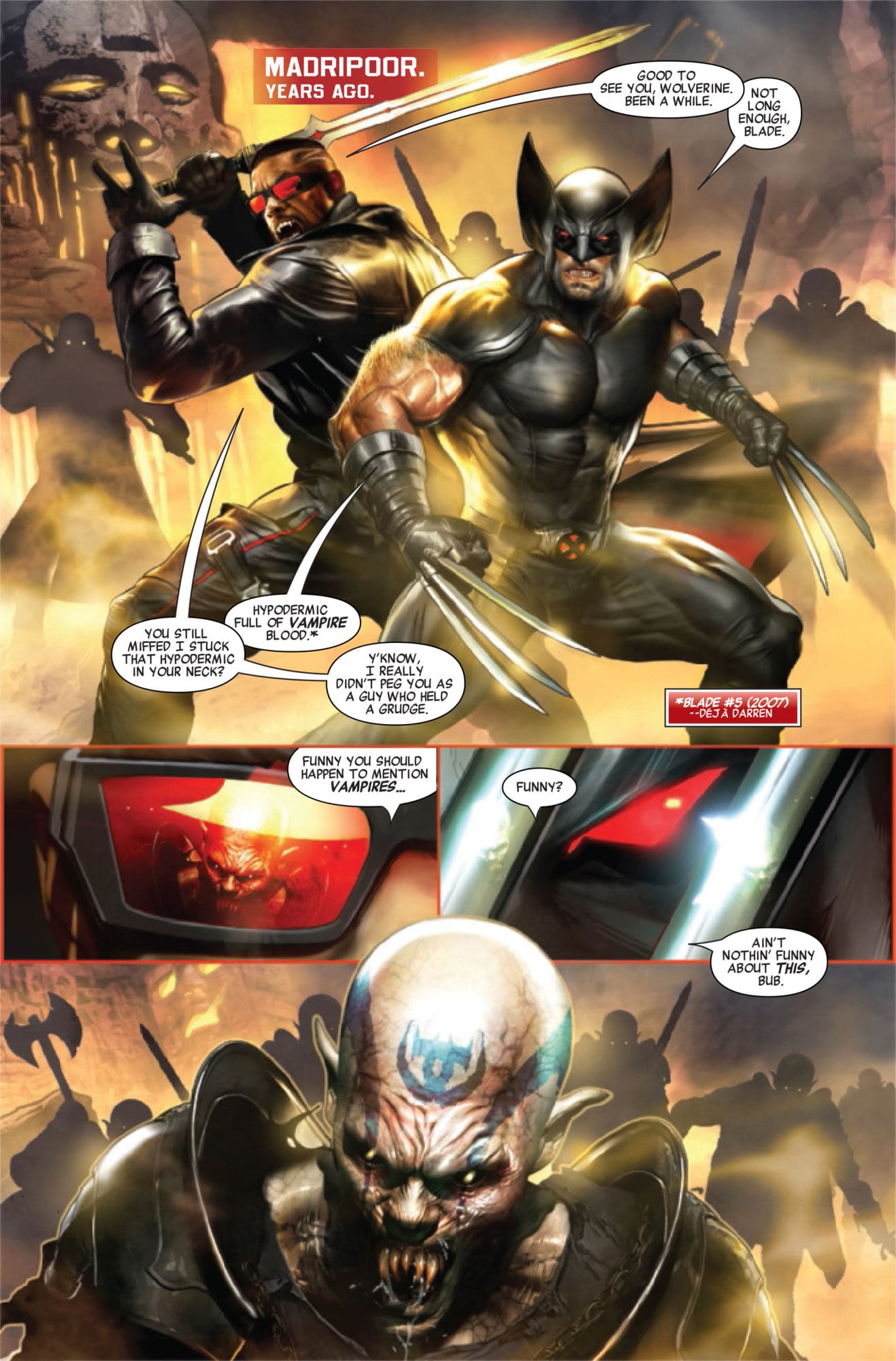 Wolverine vs. Blade 1 With Eyes Wide Open [Preview]