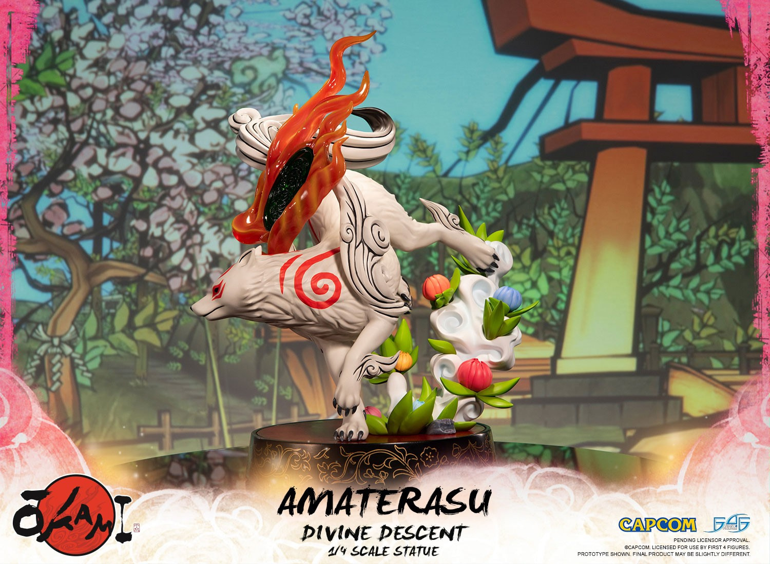 first 4 figures okami amaterasu collectible statue