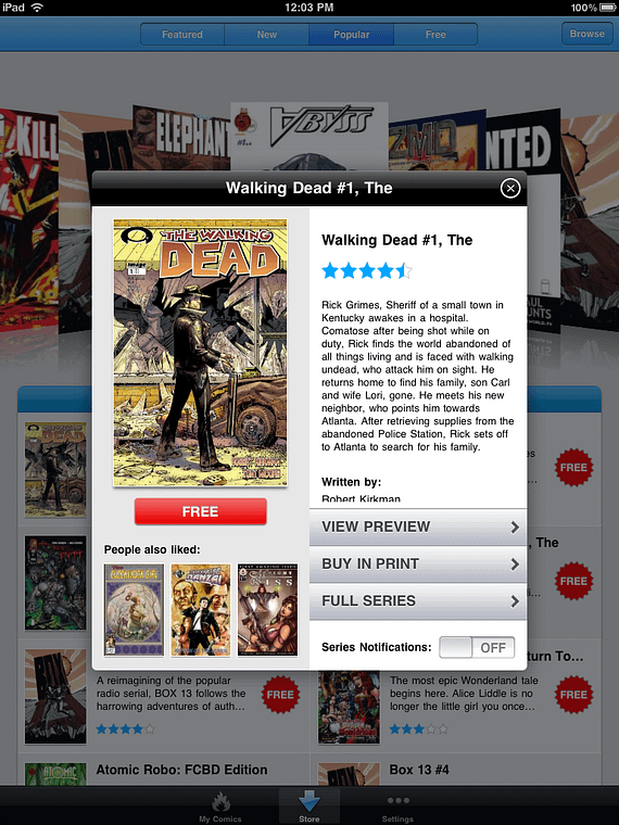 kindle comics not showing in comixology
