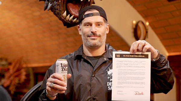 Joe Manganiello Apparently Sells His Soul To Liquid Death