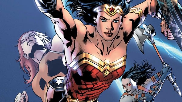 Cover to Wonder Woman #31 by Bryan Hitch and Alex Sinclair