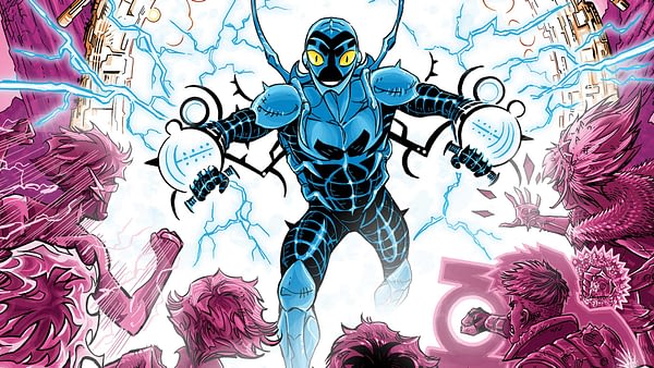 Cover to Blue Beetle #13 by Scott Kolins
