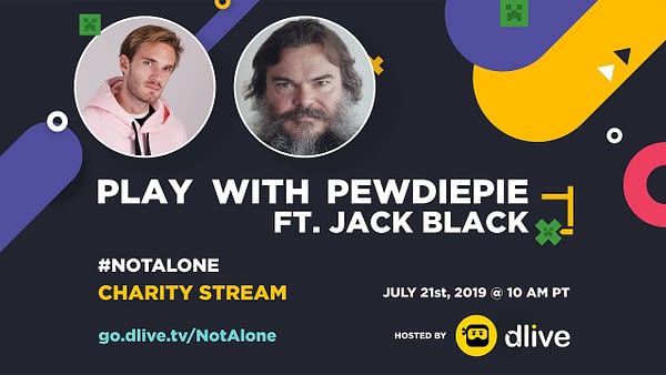 PewDiePie & Jack Black Team Up For "Minecraft" Mental Health Charity