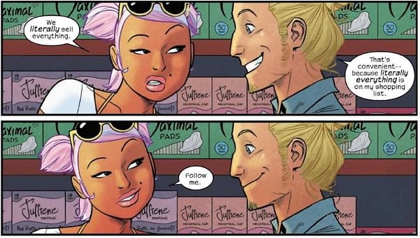 Love in the Tampon Aisle in Runaways #21