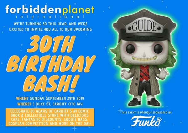Today, Forbidden Planet Cardiff Celebrates Thirty Years - Sponsored by Funko