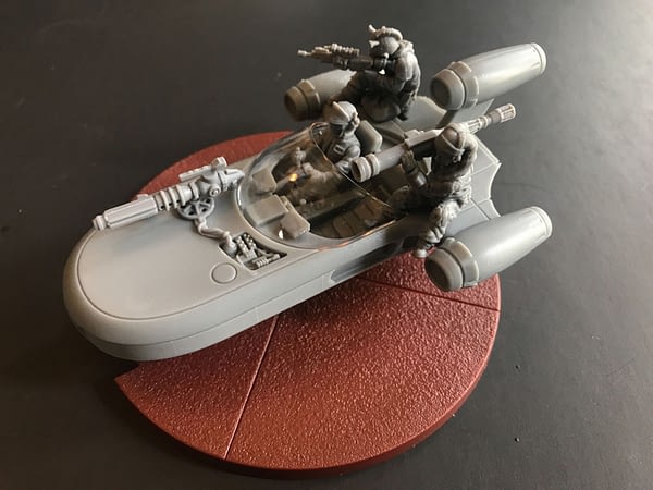 Looking Under the Hood of Fantasy Flight's X-34 Landspeeder for 'Star Wars: Legion'