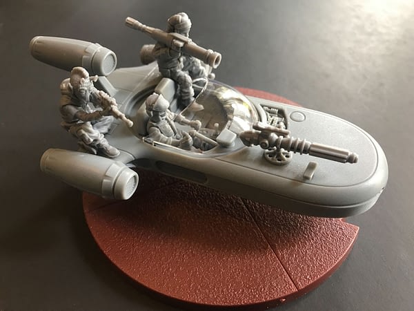 Looking Under the Hood of Fantasy Flight's X-34 Landspeeder for 'Star Wars: Legion'