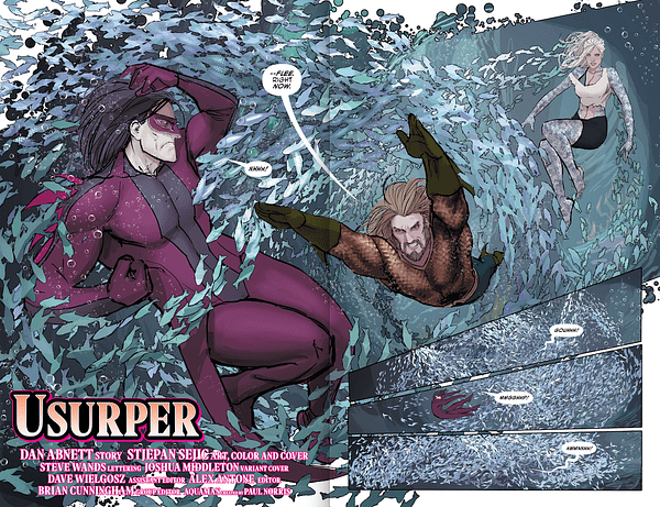 Interior art from Aquaman #28 by Stepjan Sejic