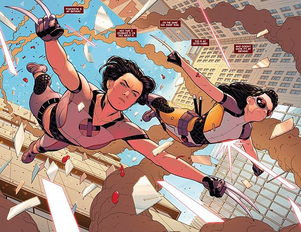 X-23 #1 art by Juann Cabal and Nolan Woodard