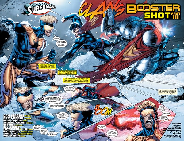 Action Comics #995 art by Brett Booth, Norm Rapmund, and Andrew Dalhouse