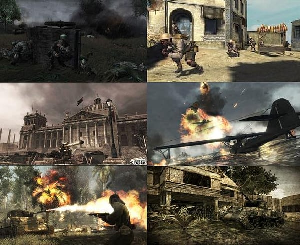 WWII Call of Duty collage courtesy of the Call of Duty wiki page
