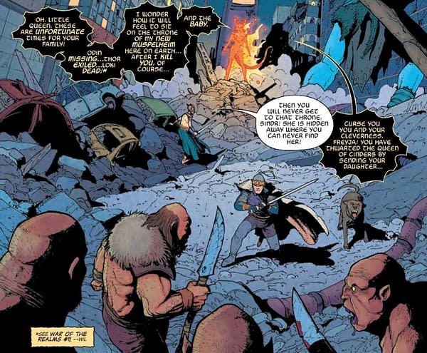 Freya Gives the Sex Talk to Thor and Balder in War of the Realms: Journey Into Mystery #1