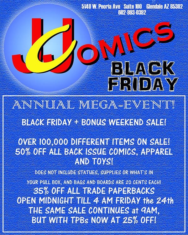 Black Friday Comic Shop Deals For 2017 Part Two Over 130