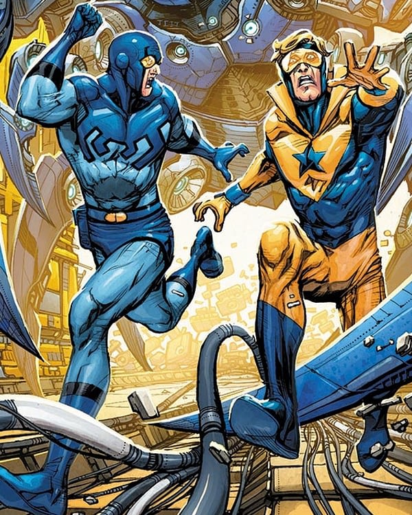 blue beetle and booster gold pop