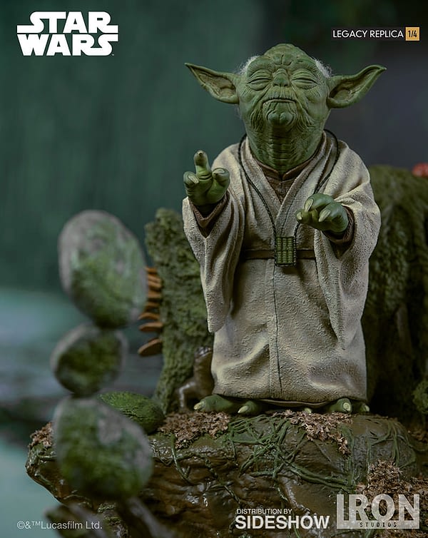 yoda and grogu statue