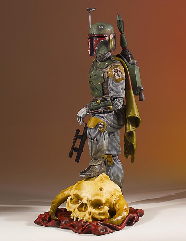 boba fett pewter statue