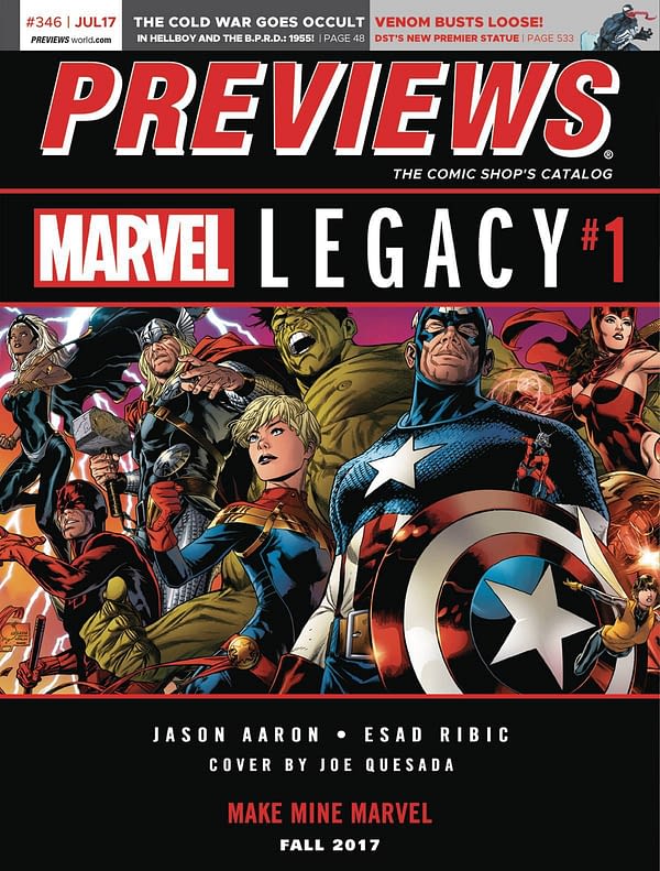Marvel Legacy And Dark Nights Metal On Front And Back Of Next Week's Diamond Previews And