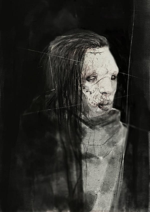 Damien Worm character sketch for new Steve Niles project.