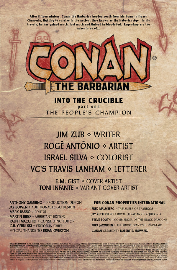 Conan the Barbarian #13 [Preview]