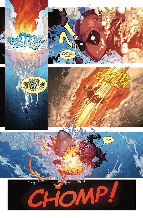 Deadpool Takes Jumping the Shark to the Next Level - War of the Realms: Strikeforce: War Avengers #1 Preview