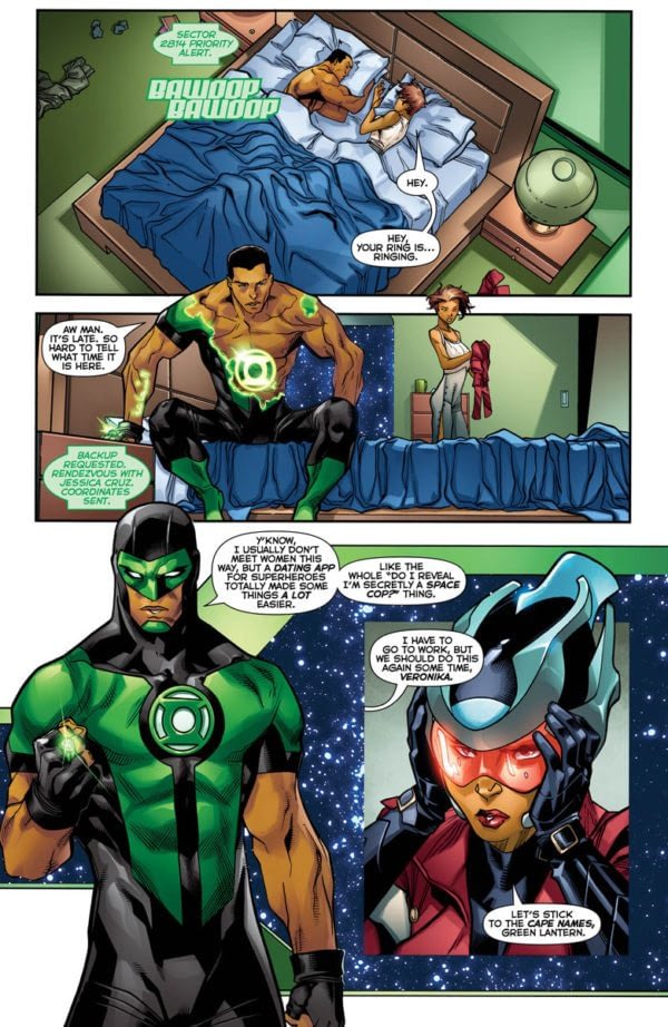 Green Lanterns #35 art by Carlo Barberi, Matt Santorelli, and Ulises Arreola