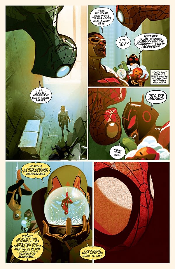 Interior art from Avengers #11 by Mike del Mundo