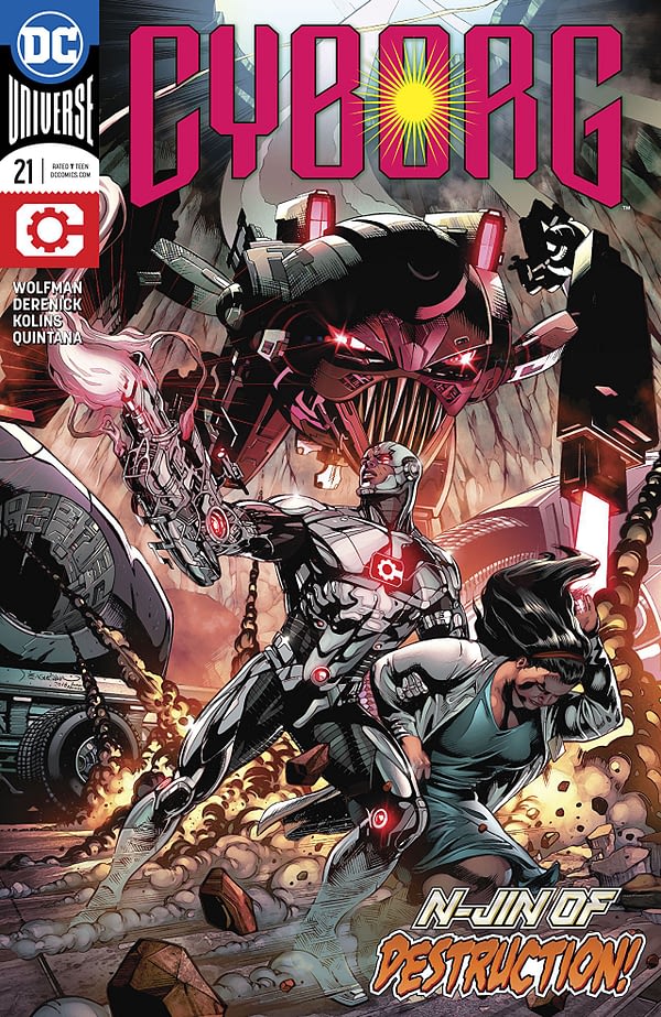 Cyborg #21 cover by Will Conrad and Ivan Nunes