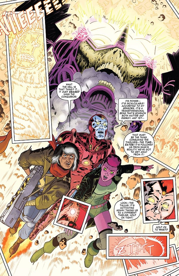 Exiles #2 art by Javier Rodriguez, Alvaro Lopez, and Chris O'Halloran
