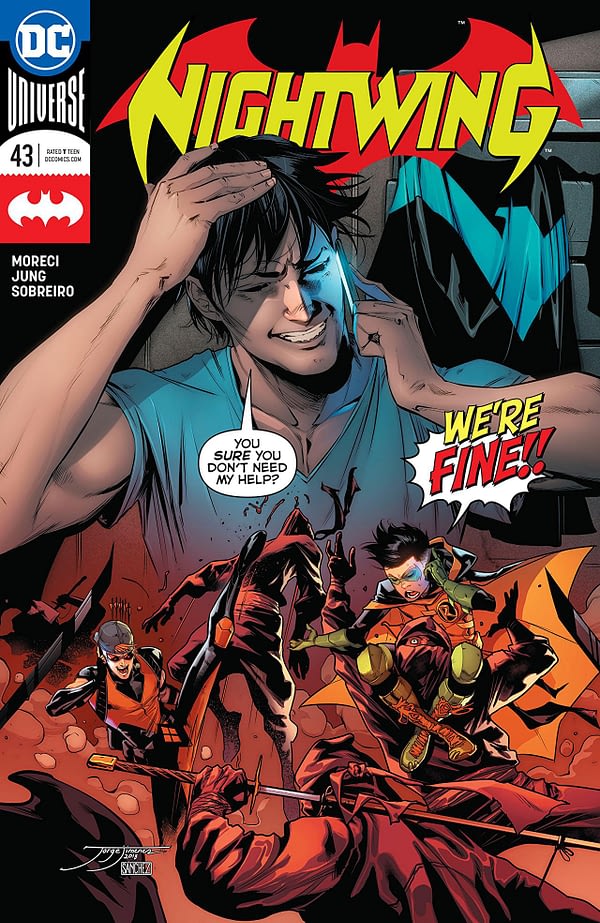 Nightwing #43 cover by Jorge Jimenez and Alejandro Sanchez