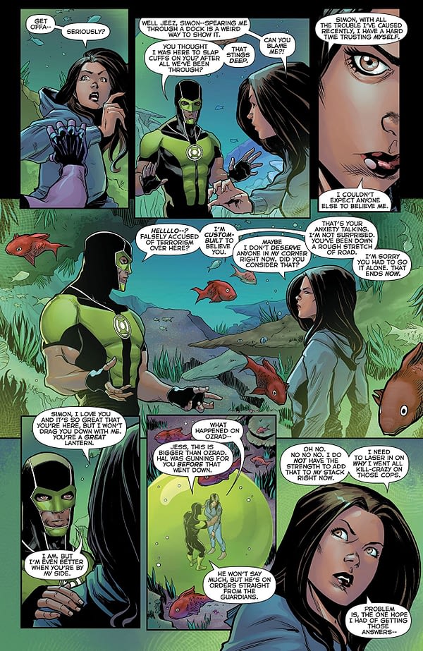 Green Lanterns #49 art by Roge Antonio and Hi-Fi