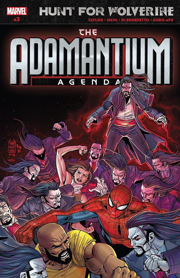 Hunt for Wolverine: Adamantium Agenda #3 cover by Giuseppe Camuncoli, Robert Poggi, and Dean White
