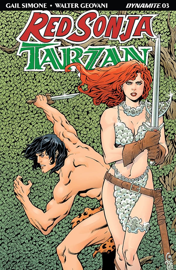 Red Sonja/Tarzan #3 cover by Aaron Lopresti