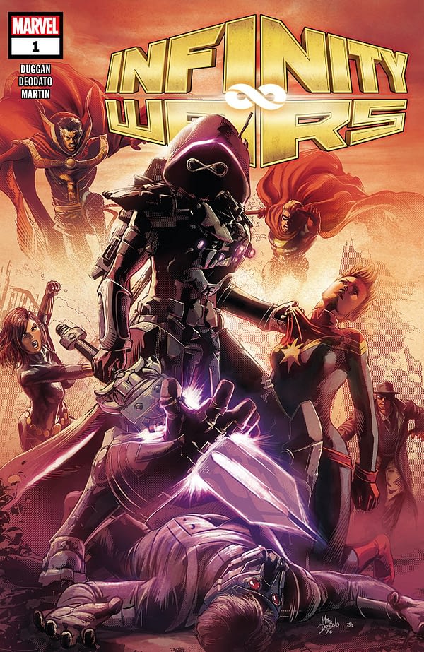 Infinity Wars #1 cover by Mike Deodato Jr. and Frank Martin