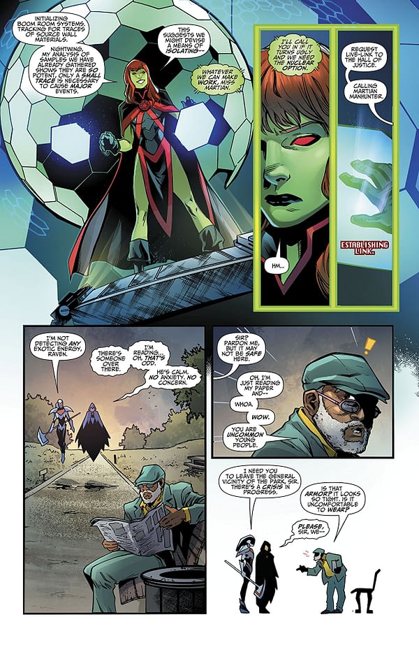 Titans #24 art by Brent Peeples, Matt Santorelli, and Ivan Plascencia
