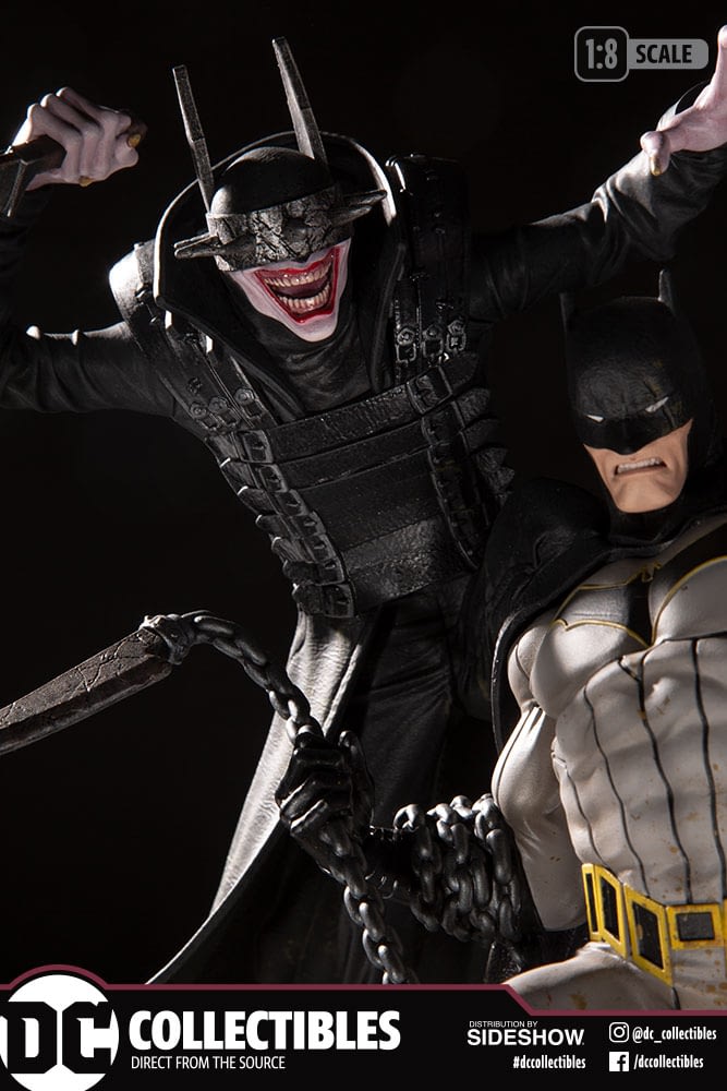 batman who laughs vs batman statue