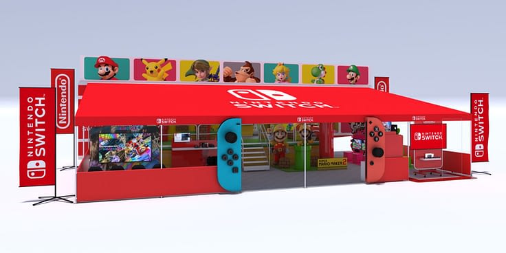 Nintendo Will Have a 2019 Summer Switch Tour Across The U.S.
Ao parar, a estrutura se transforma em um grande stand da marca.  Imagem: Divulgação