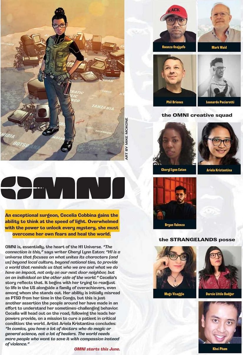 The Changing Creative Teams of Omni, Published by Humanoids Tomorrow