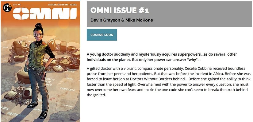 The Changing Creative Teams of Omni, Published by Humanoids Tomorrow