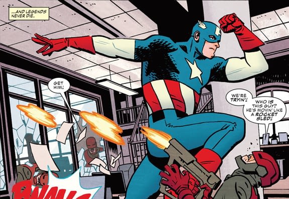Captain America #695 art by Chris Samnee and Matthew Wilson