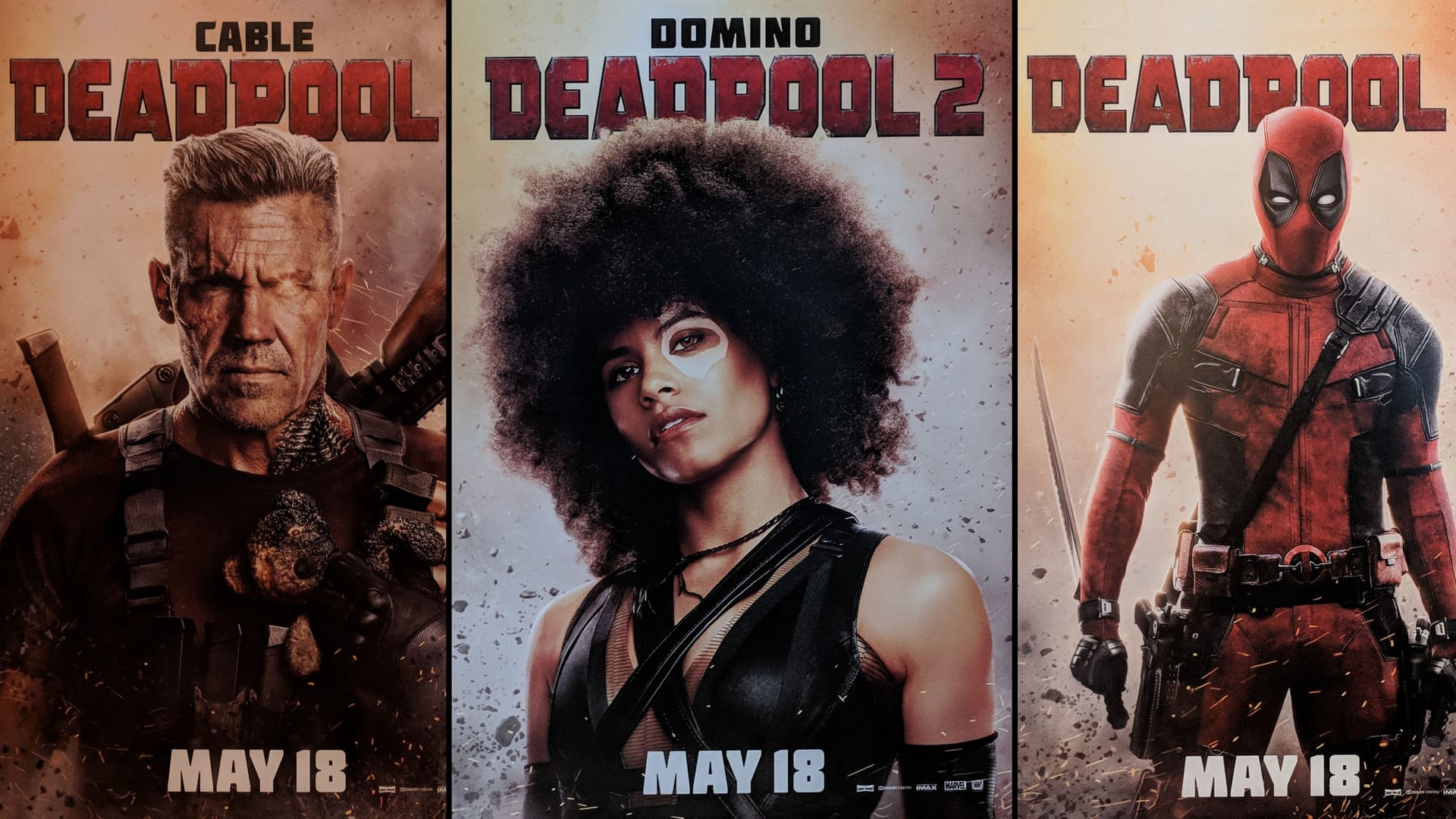 Deadpool 2 New Cable Domino And Deadpool Posters From