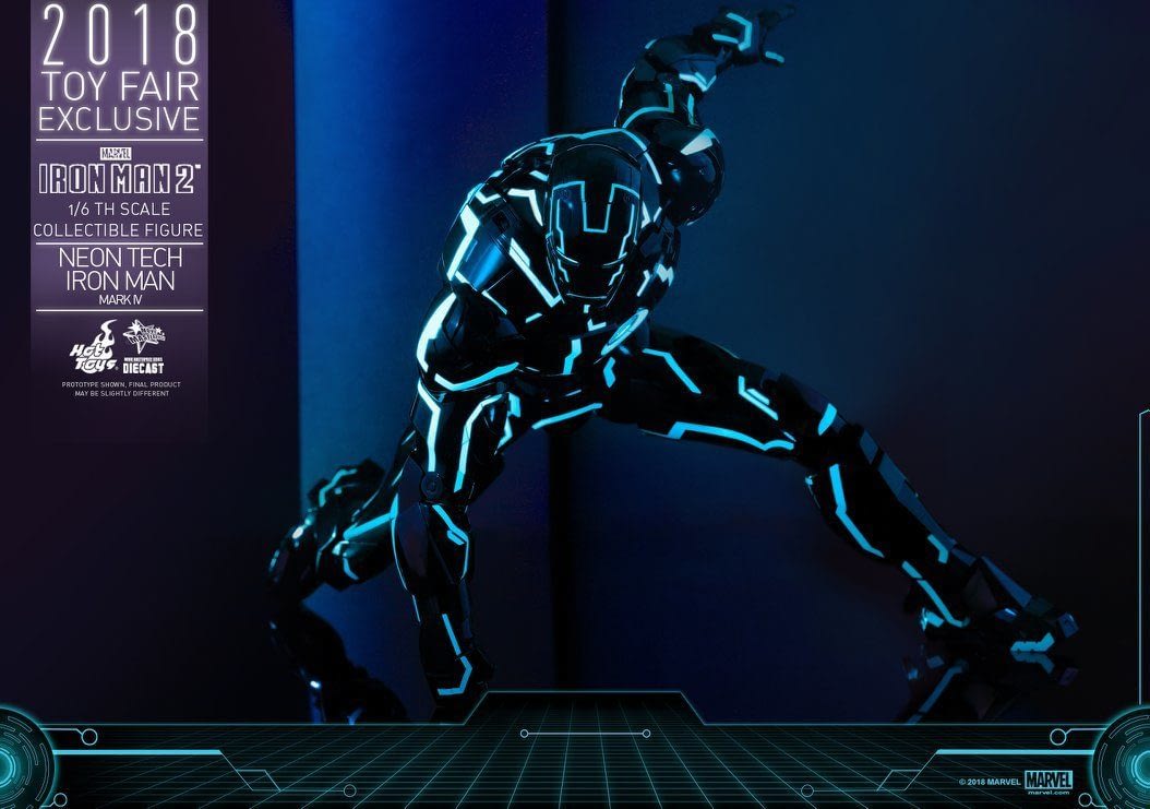 hot toys neon iron man