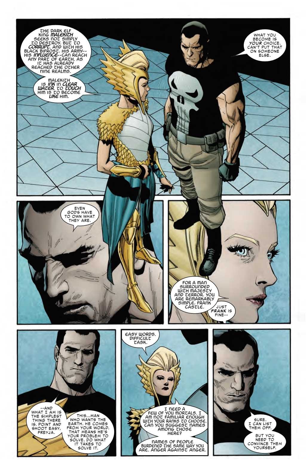 The Punisher Channels Yoda in War of the Realms Strikeforce Dark Elf Realm #1 (Preview)