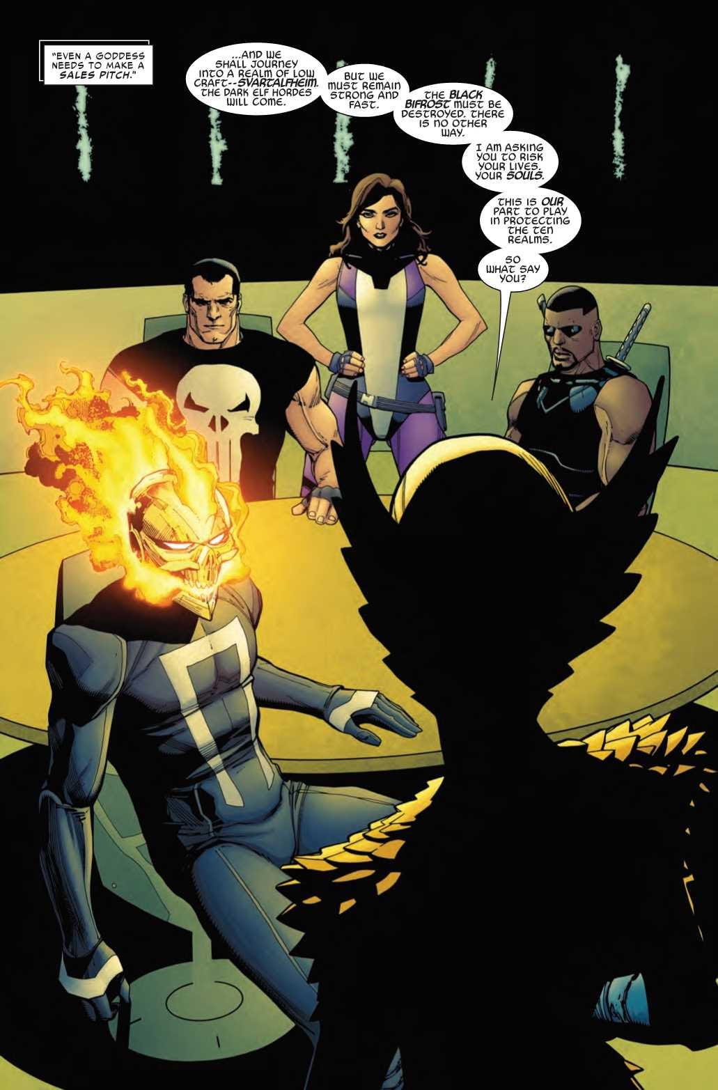 The Punisher Channels Yoda in War of the Realms Strikeforce Dark Elf Realm #1 (Preview)