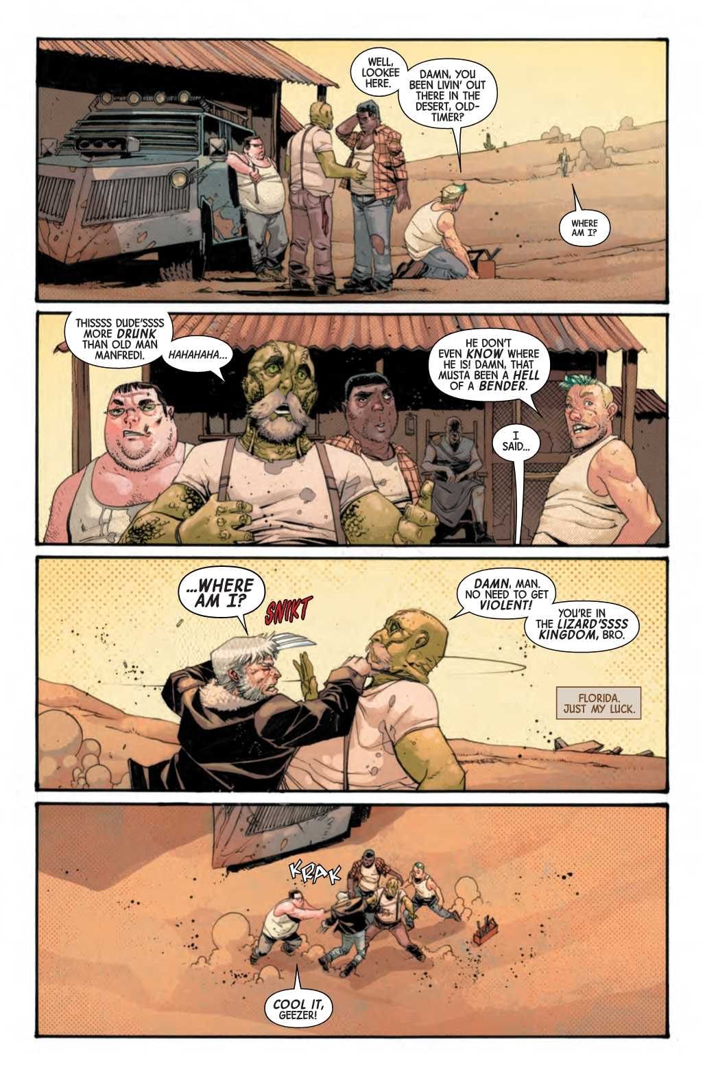Florida Man Dismembers Strangers, Steals Truck (Dead Man Logan #7 Preview)