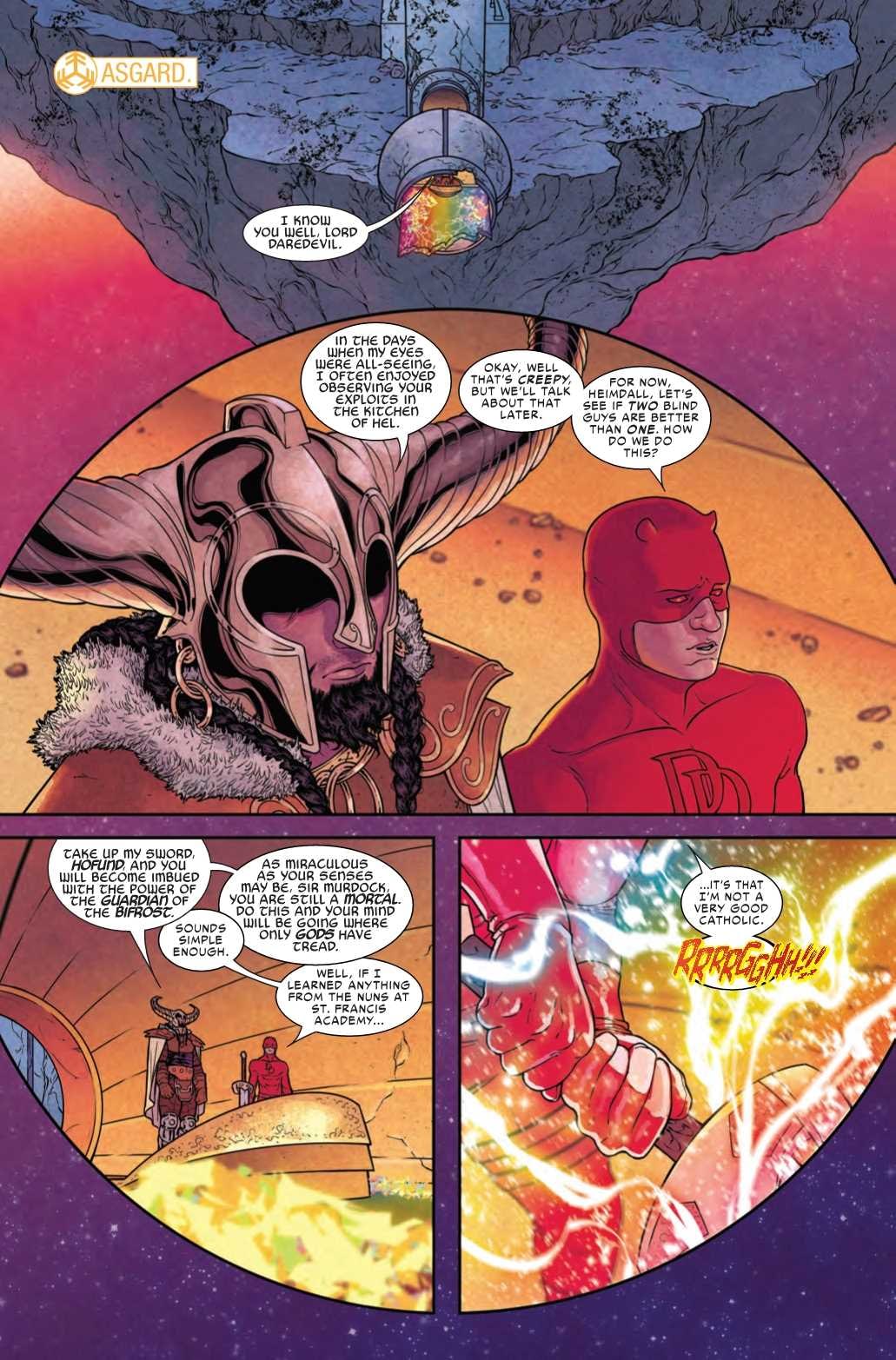 Daredevil Becomes a God and the Avengers Get Flying Horses in War of the Realms #3 (Preview)