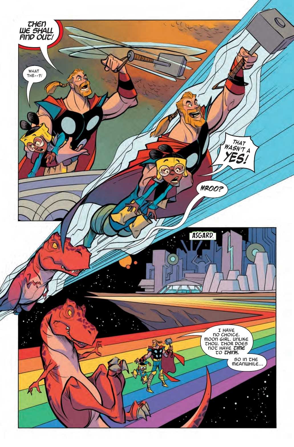 Moon Girl Puts Thor in His Place - Moon Girl and Devil Dinosaur #43 Preview