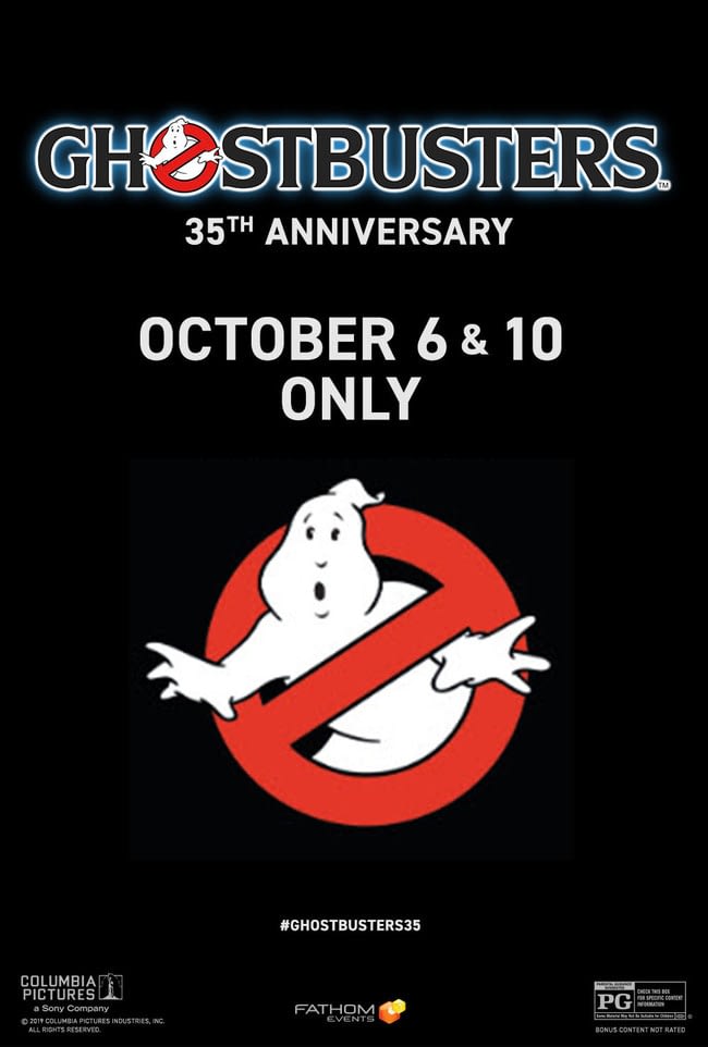 “Ghostbusters” Returning to Theaters for 35th Anniversary from Fathom Events